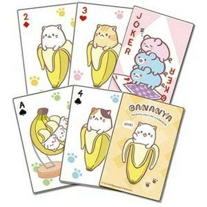Bananya Playing Cards Deck Gift Game Collectible Cute Kawaii Anime Cartoon Cat